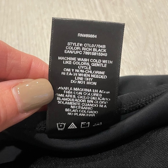 CATALINA Black Swim Bottom Skirt with Built In Briefs Size XL (16/18) - Picture 6 of 8